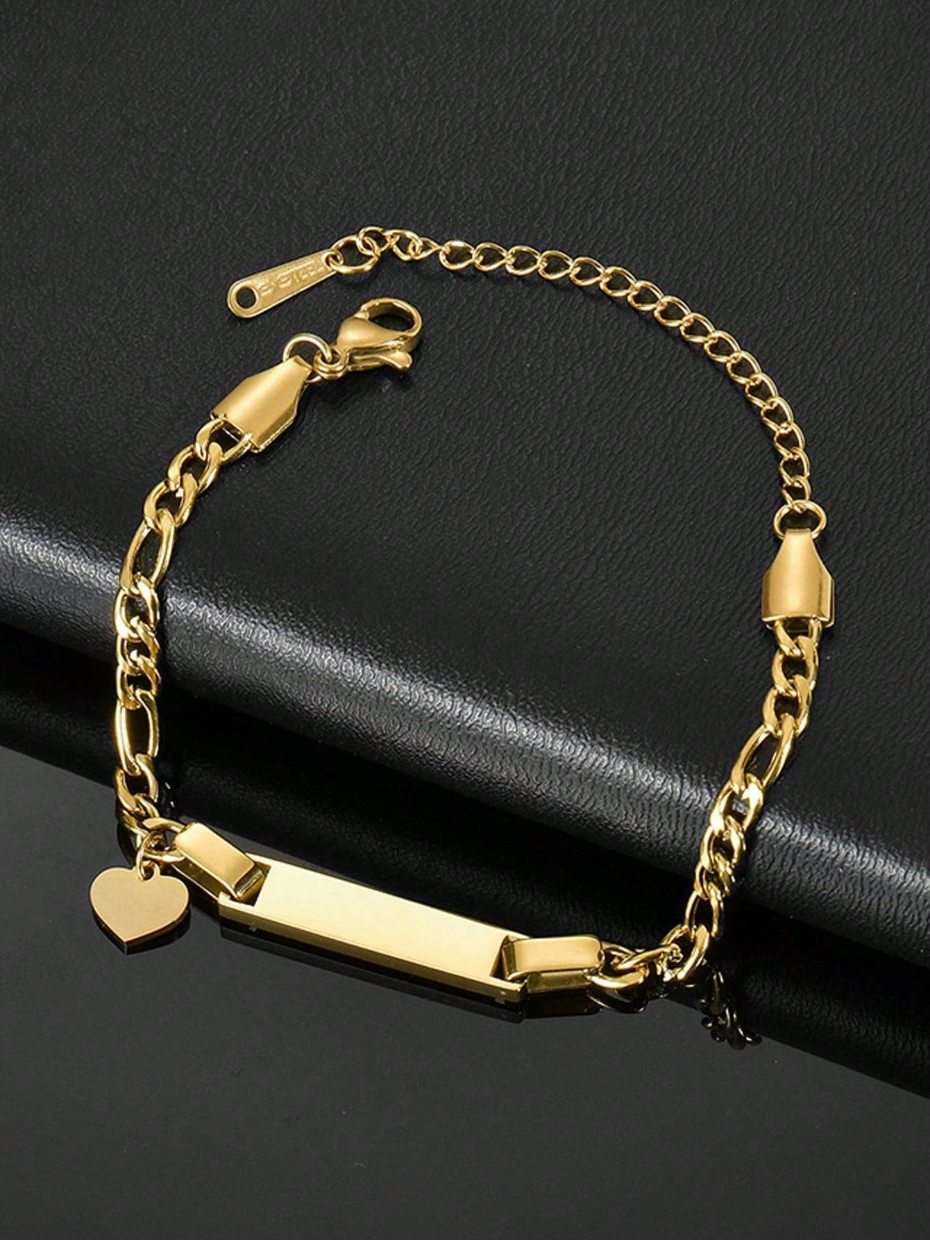 Personalized Baby Name Bracelets for Boys and Girls Custom Gold-Plated Stainless Steel Bar ID Bracelets